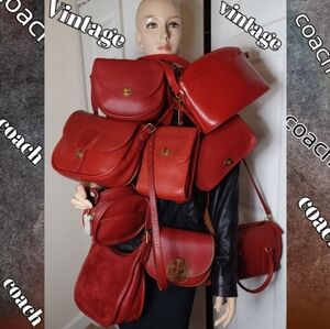 ADVERTISEMENT:@lorac2015 SELLING VINTAGE COACH RED BAGS
